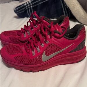 Nike Air Max Fuchsia and Charcoal Athletic Sneakers